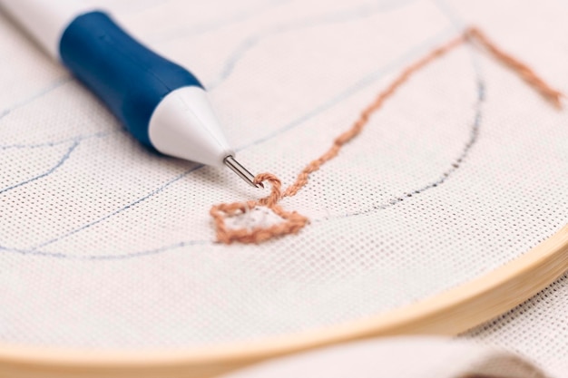 Ručná výšivka na látke